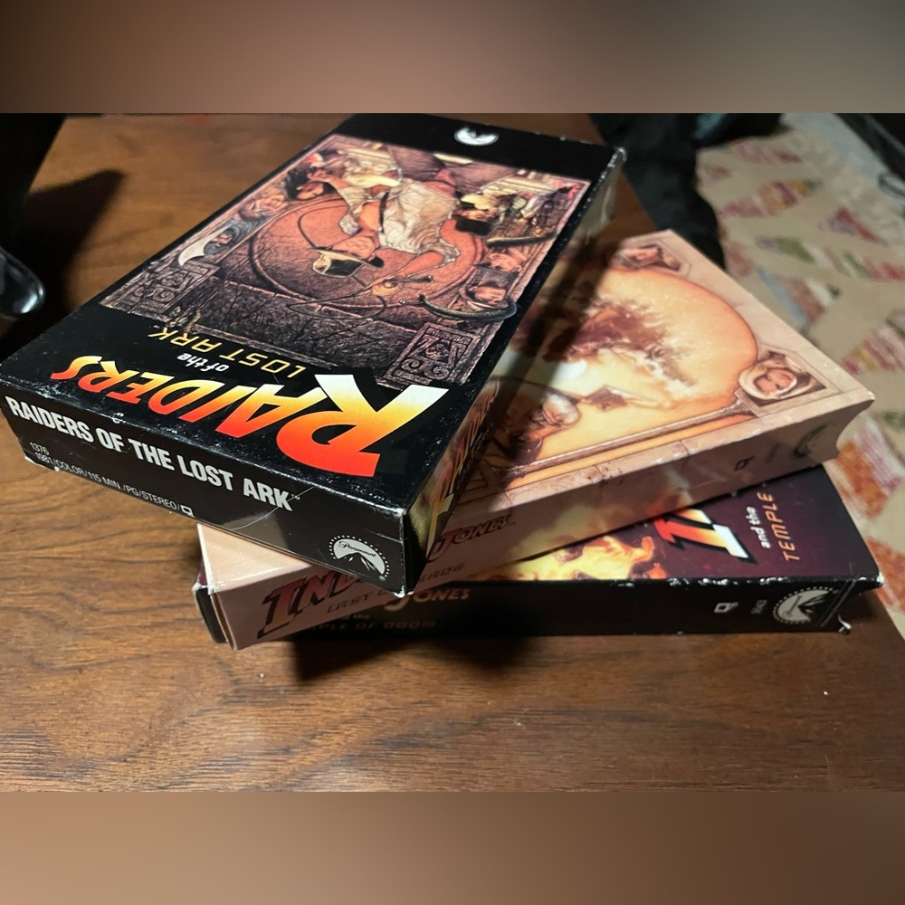 Indiana Jones Trilogy Steven Spielberg Harrison Ford 1981 1984 1989 VHS Set